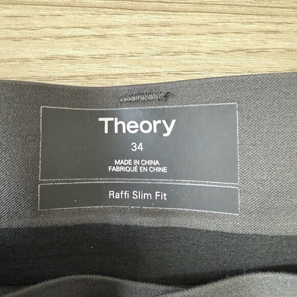 Theory Raffi Slim Fit Pants Mens 34X32 Gray Flat Front Busines Office Career - Picture 4 of 9
